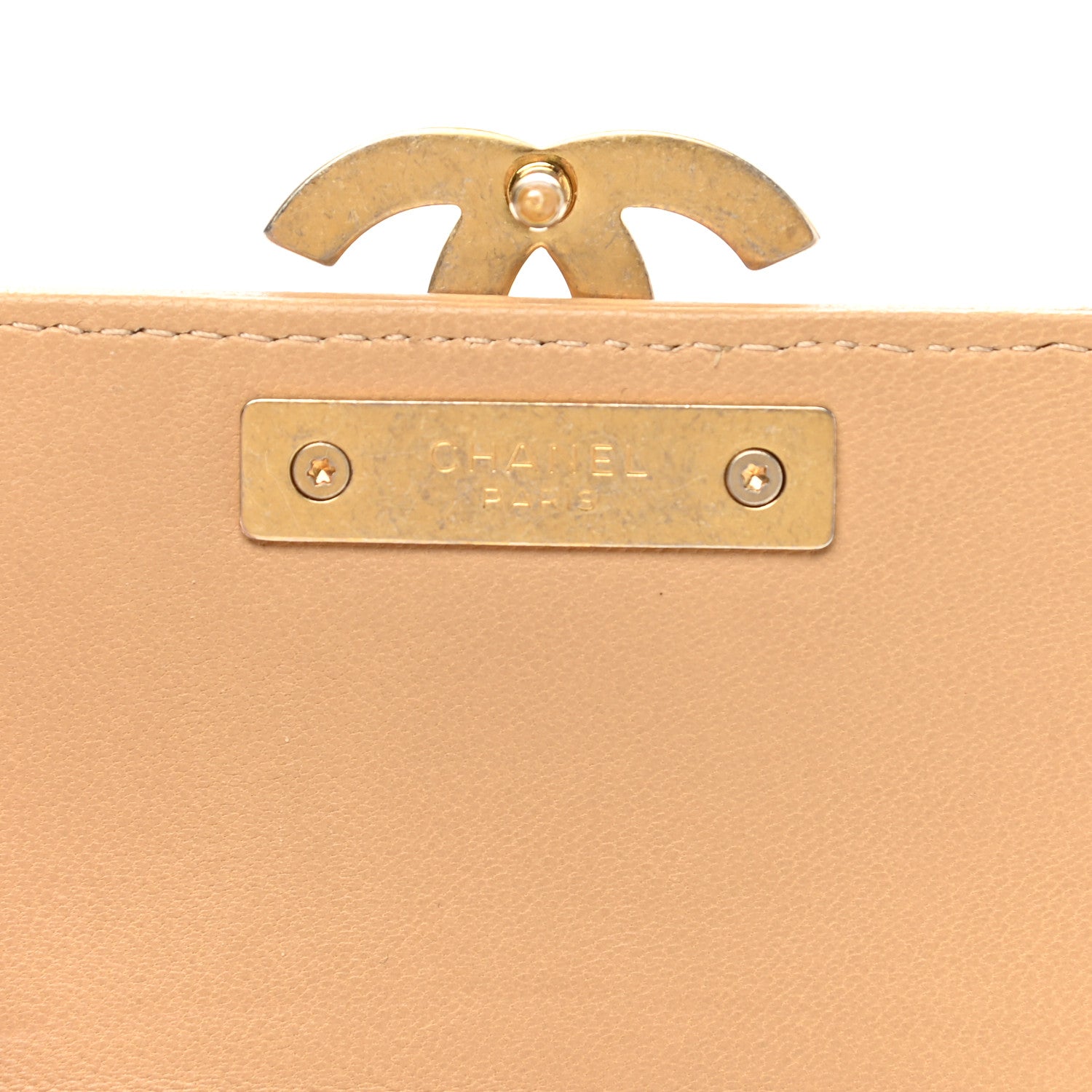 Chanel Metallic Calfskin Quilted Medium CC Chic Flap Wallet Gold 6 of 14