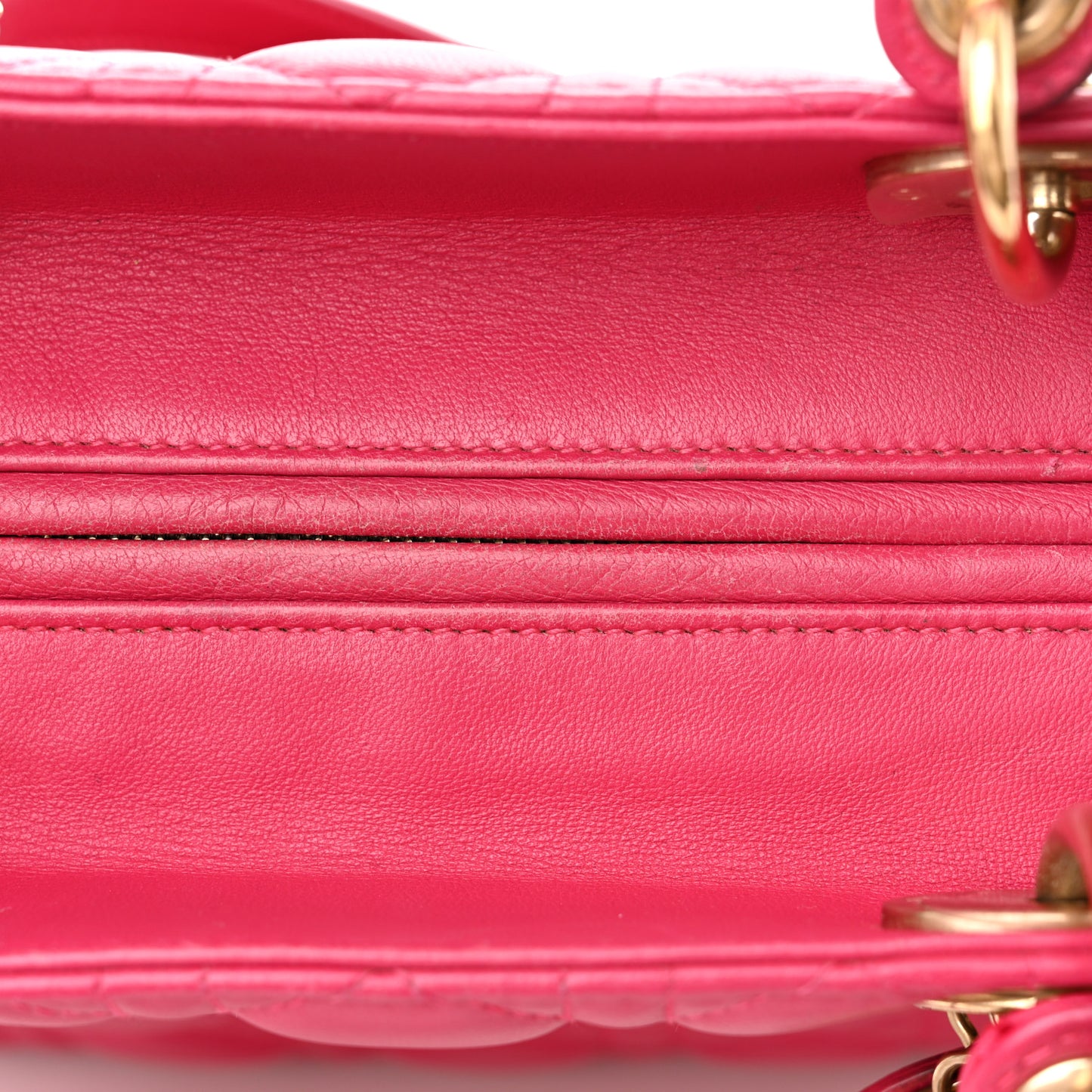 Lambskin Cannage Medium Lady Dior Pink
