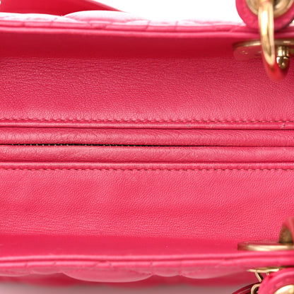 Christian Dior Lambskin Cannage Medium Lady Dior Pink 13 of 14