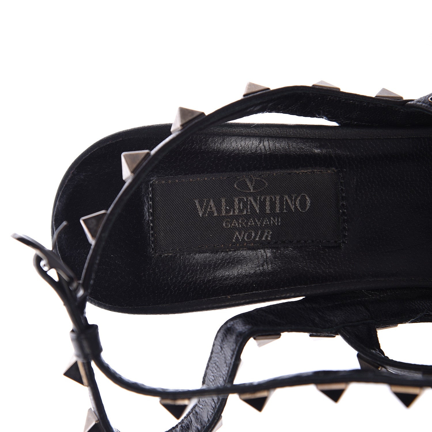 Valentino Garavani Nappa Rockstud Ankle Strap Pumps 36.5 Black 8 of 13