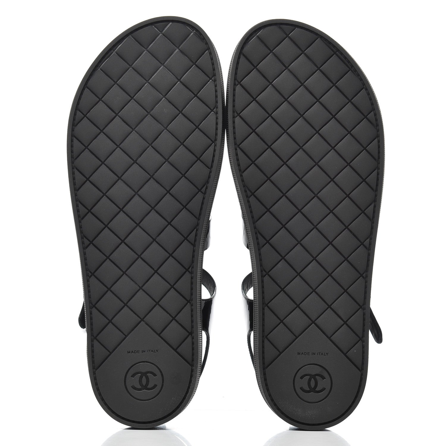 Chanel Patent Calfskin Pearl Platform Sandal 39 Black 5 of 9