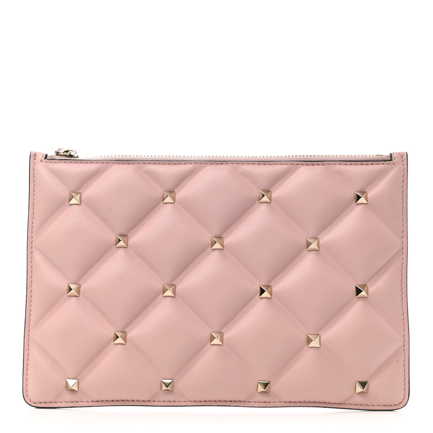 Nappa Small Candystud Zip Pouch Poudre