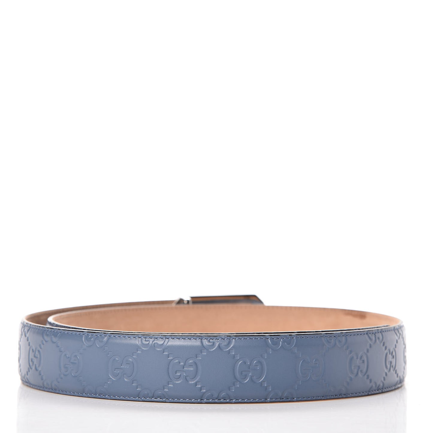 Guccissima Signature Belt 100 40 Light Blue