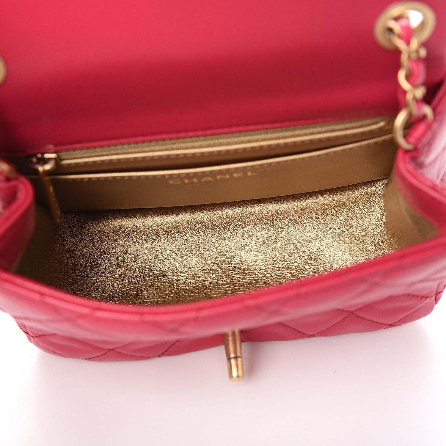 Chanel Lambskin Quilted Pearl Crush Mini Flap Pink 4 of 9