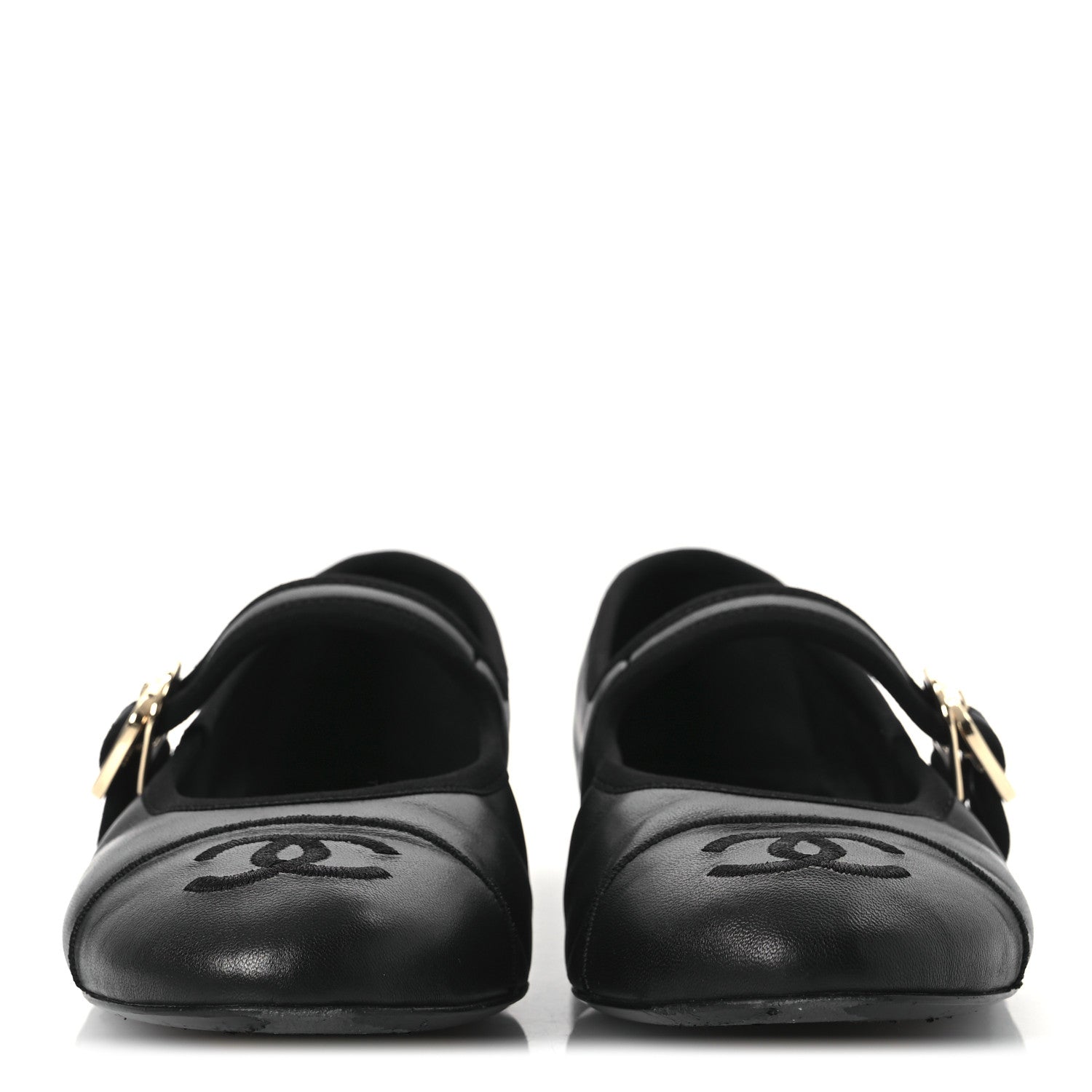 Chanel Lambskin Mary Jane Flats 36 Black 2 of 12