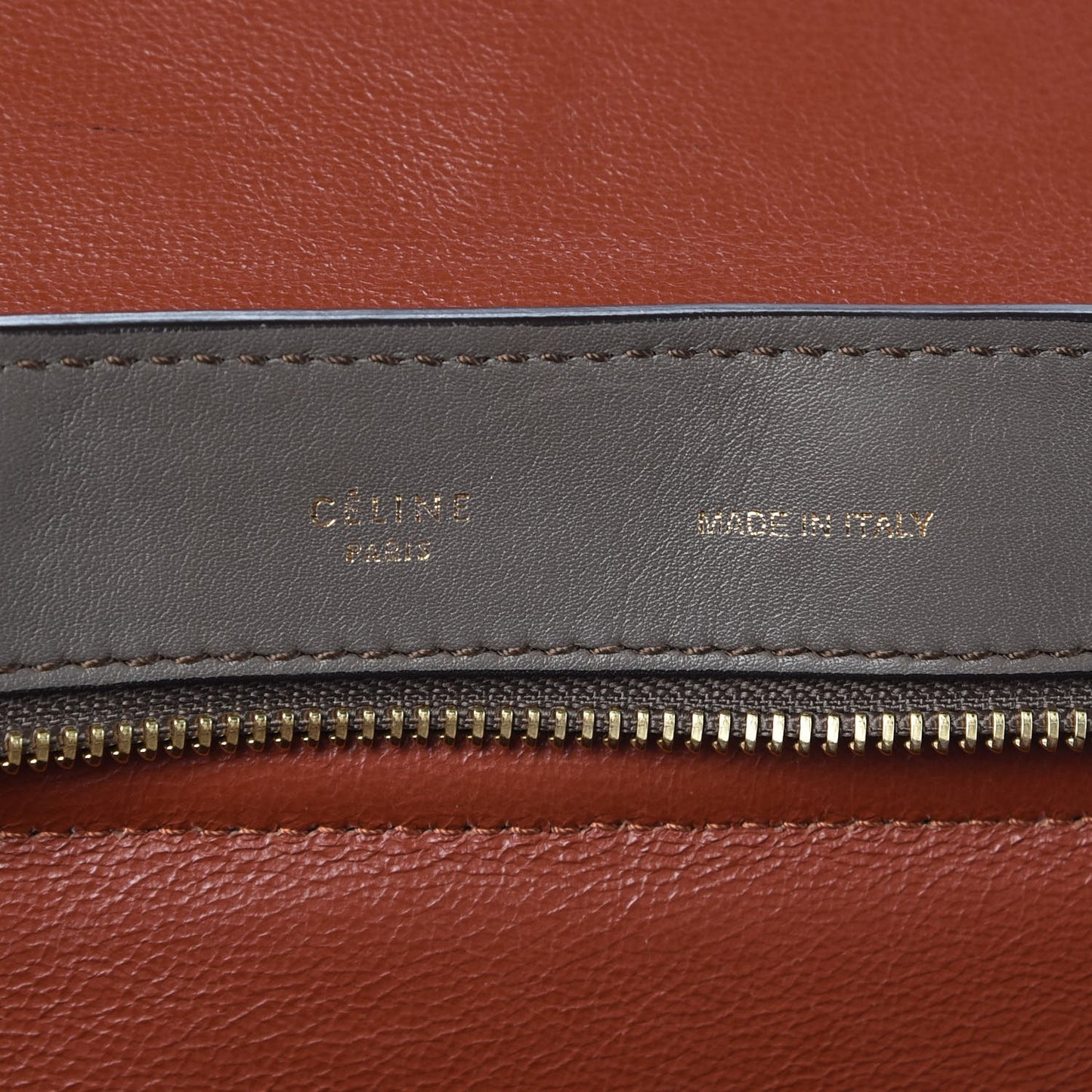 Calfskin Suede Large Tri-Color Trapeze Terracotta