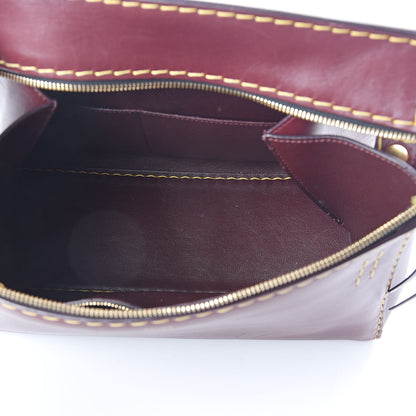 Celine Smooth Calfskin Small Edge Shoulder Bag Burgundy 5 of 13
