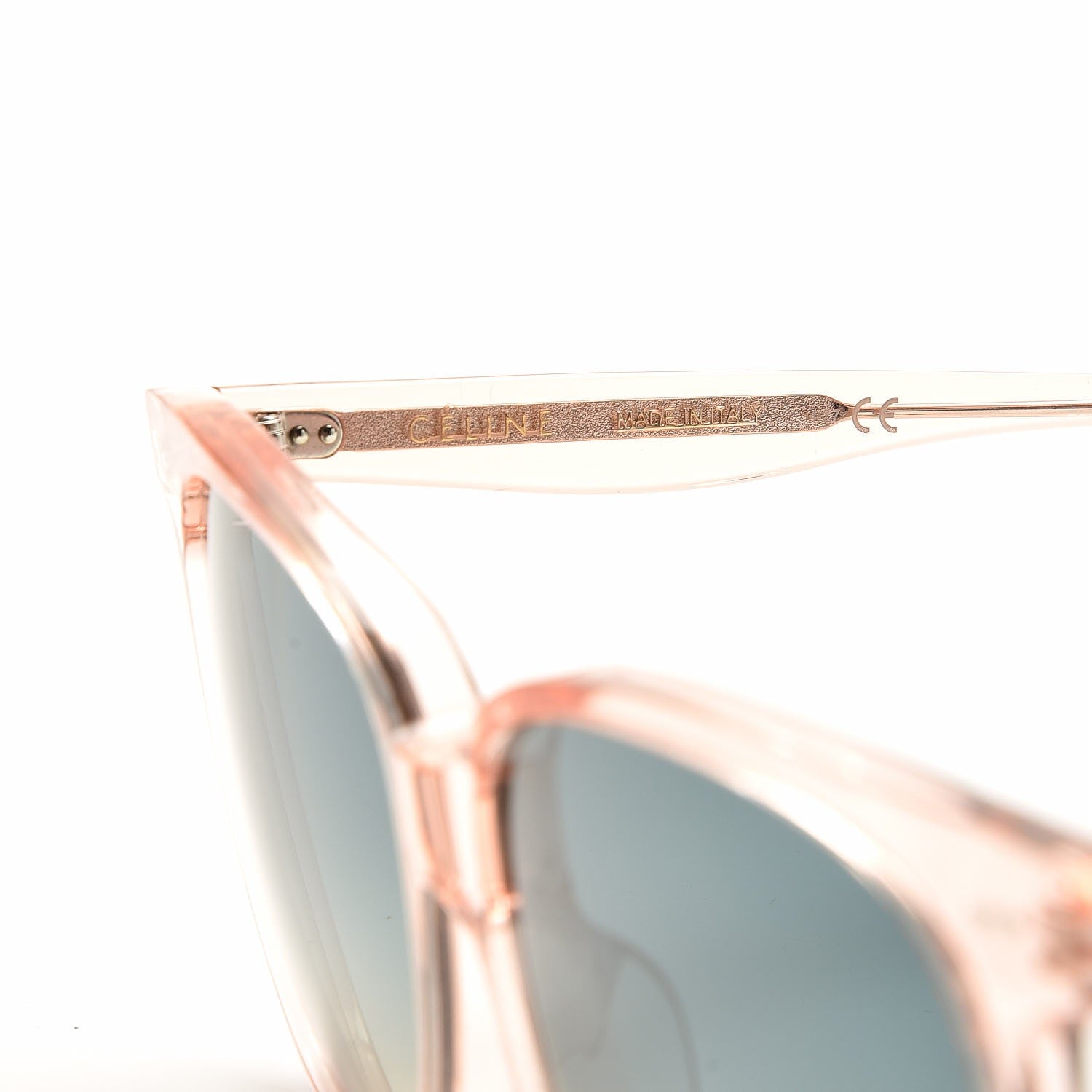 Celine Acetate CL40022F Sunglasses Baby Pink Turquoise 5 of 7