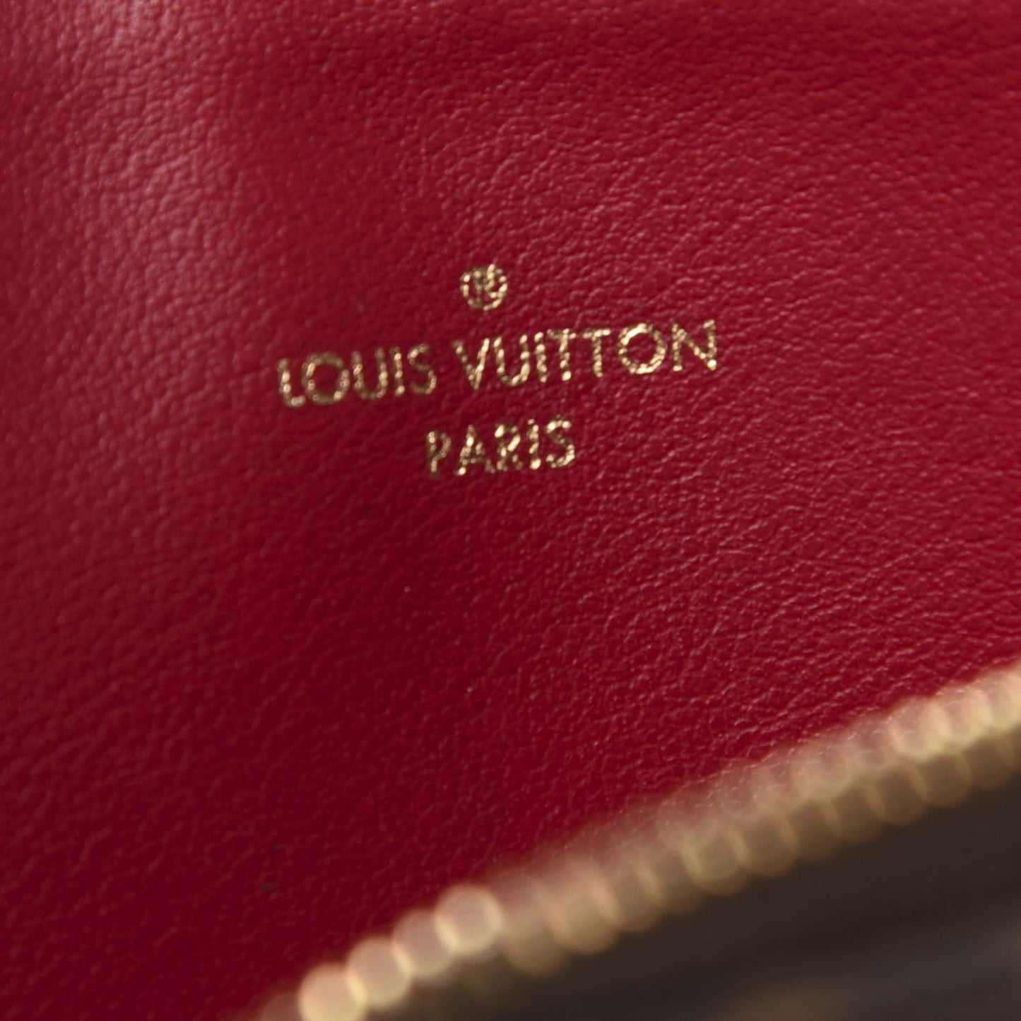 Monogram Felicie Chain Wallet Zippered Insert Fuchsia