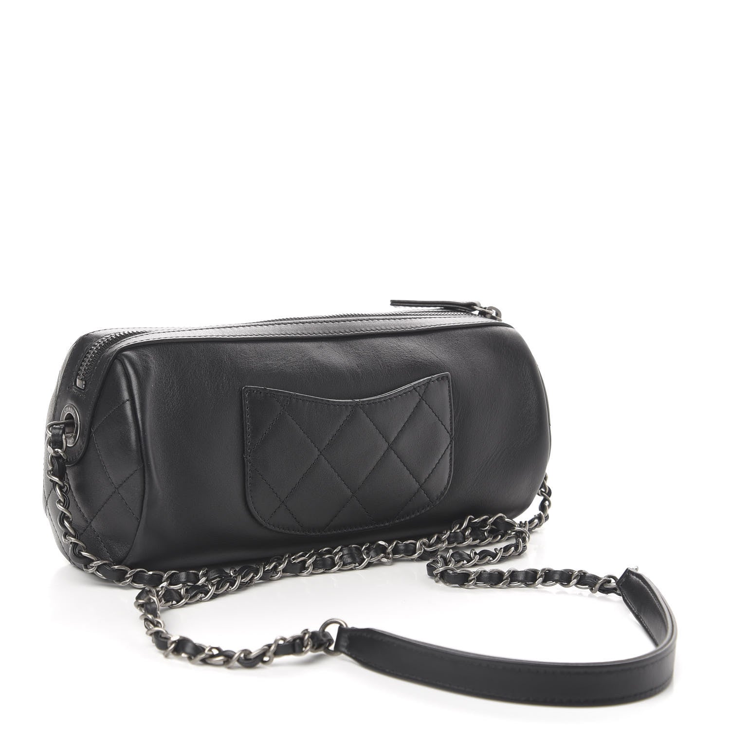Chanel Calfskin Chain 20s Signature Bowling Bag Black 3 of 11