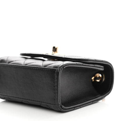 Chanel Lambskin Quilted Mini Trendy CC Chain Wallet Black 9 of 11