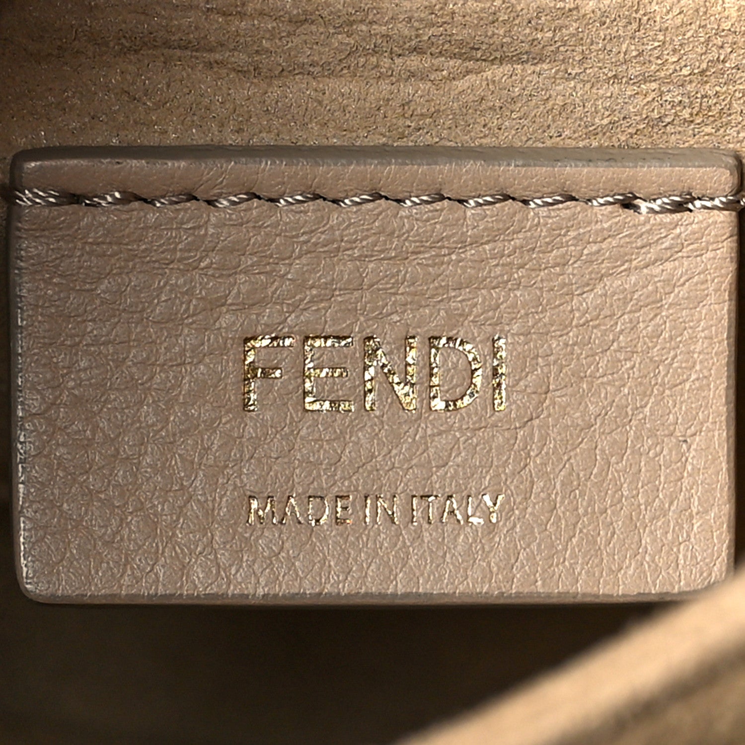 Fendi Vitello Liberty FF 1974 Embossed Small Kan I Shoulder Bag Black 5 of 7