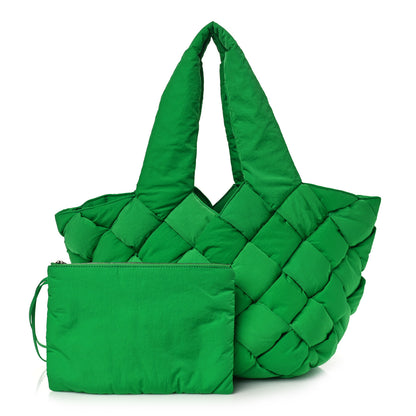 Bottega Veneta Nylon Intrecciato Padded Cassette Tote Parakeet 1 of 8