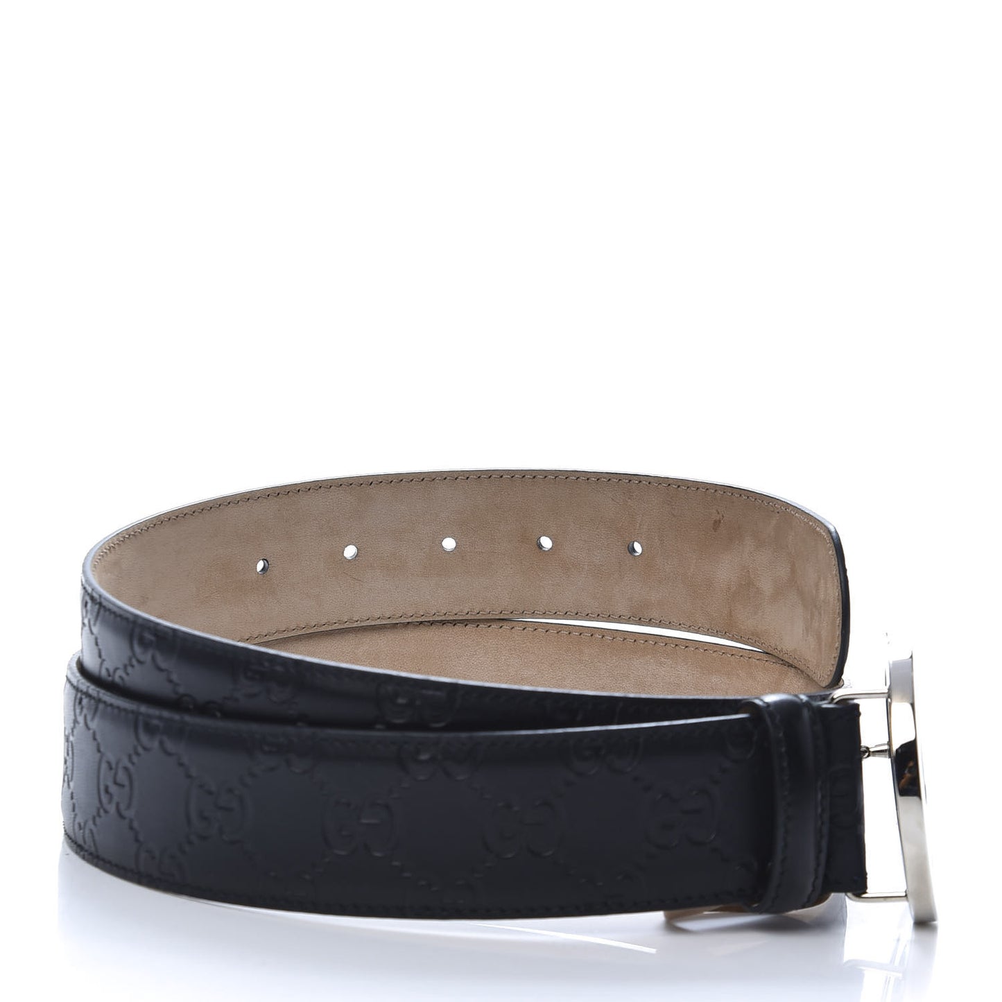 Guccissima Signature Interlocking G 40mm Belt 95 38 Black