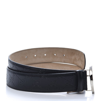 Gucci Guccissima Signature Interlocking G 40mm Belt 95 38 Black 5 of 6