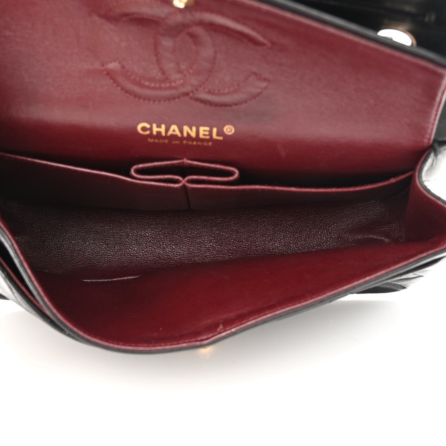 Lambskin Quilted Small Double Flap Black