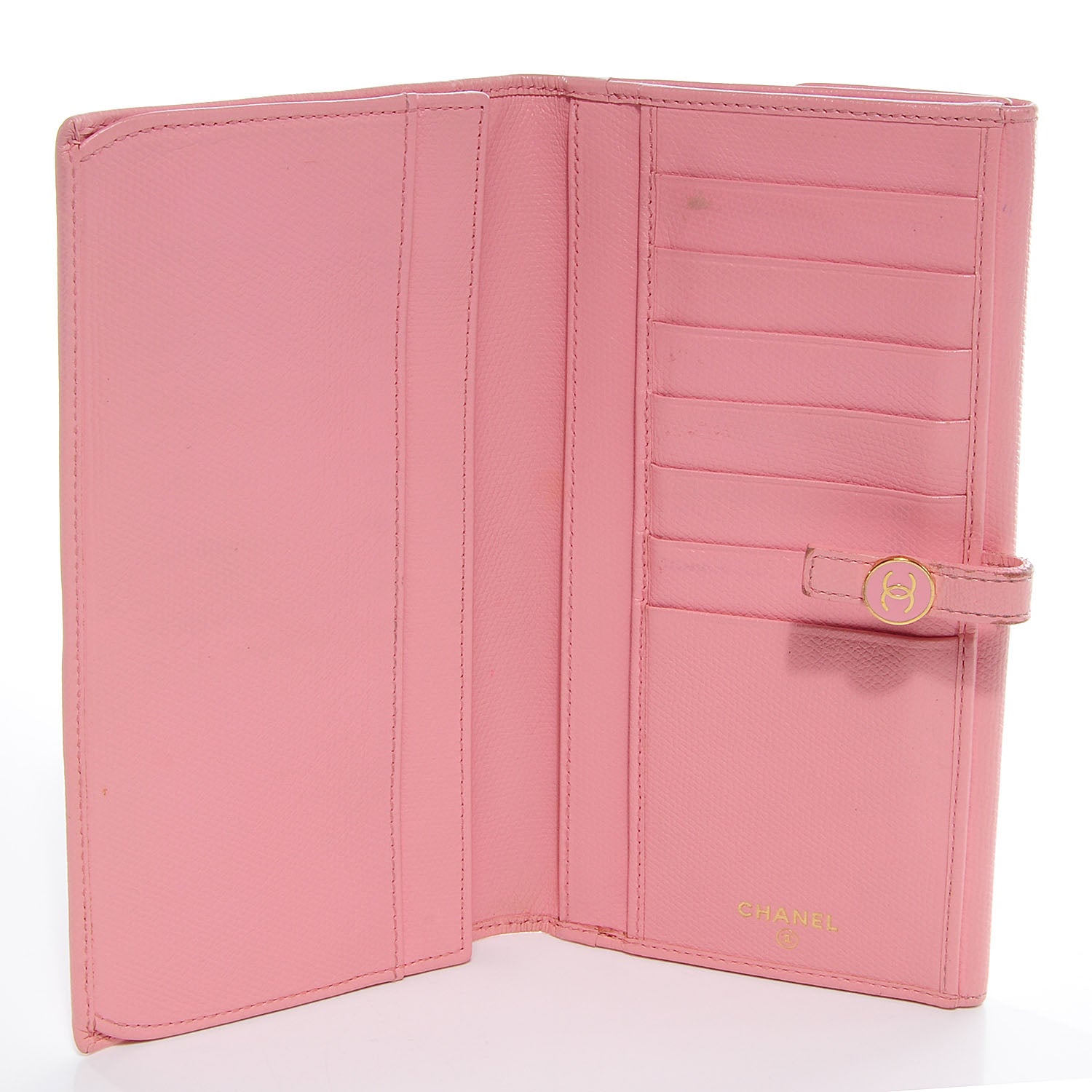 Chanel Leather Clutch Wallet Pink 5 of 8
