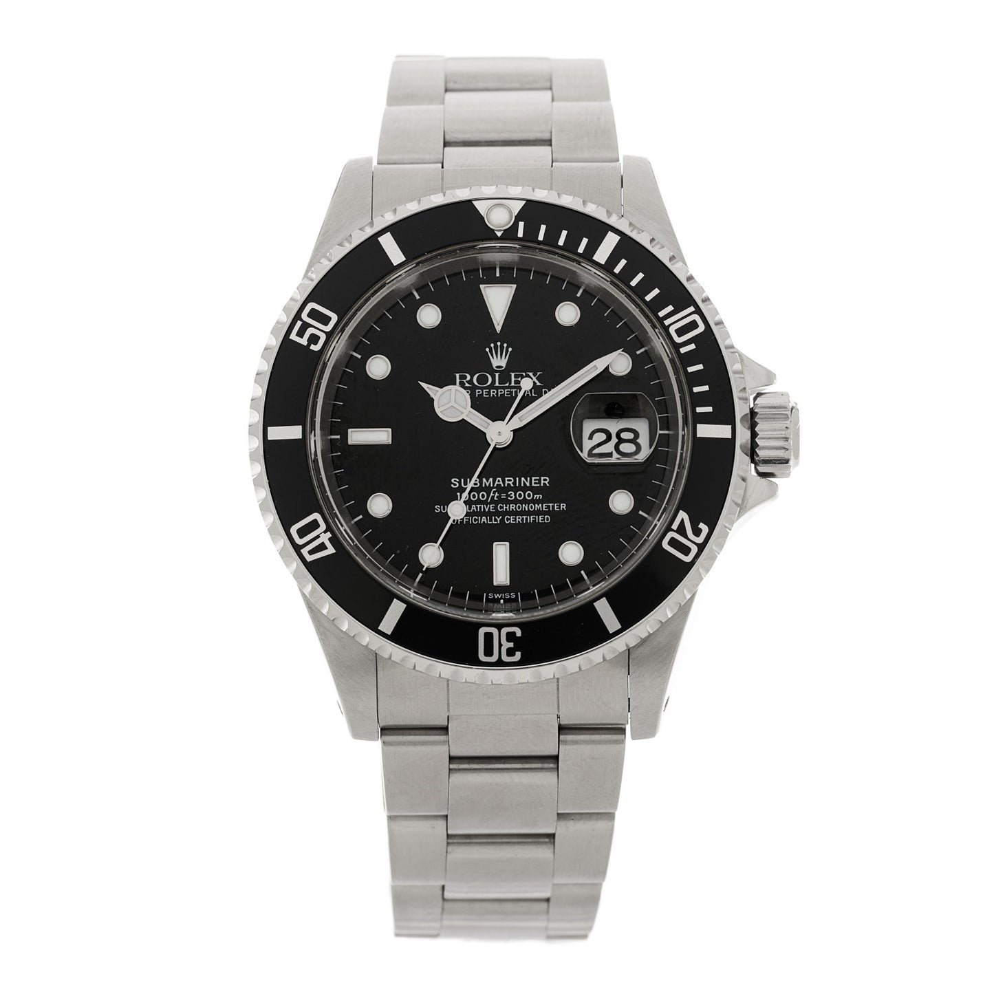 Stainless Steel 40mm Oyster Perpetual Submariner Date Watch Black 16610