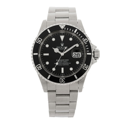 Rolex Stainless Steel 40mm Oyster Perpetual Submariner Date Watch Black 16610 1 of 4