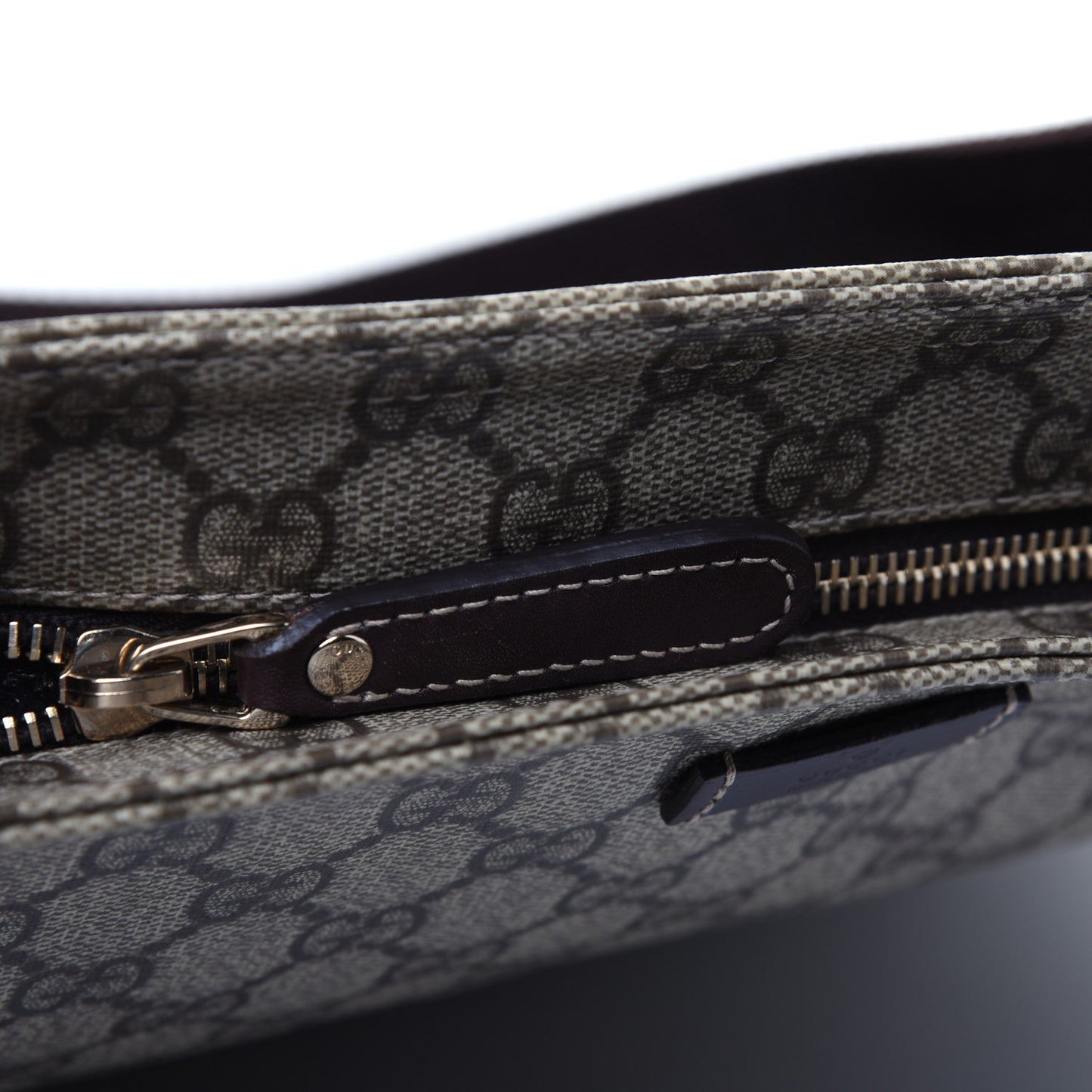 GG Supreme Monogram Medium Flat Messenger Bag Dark Brown