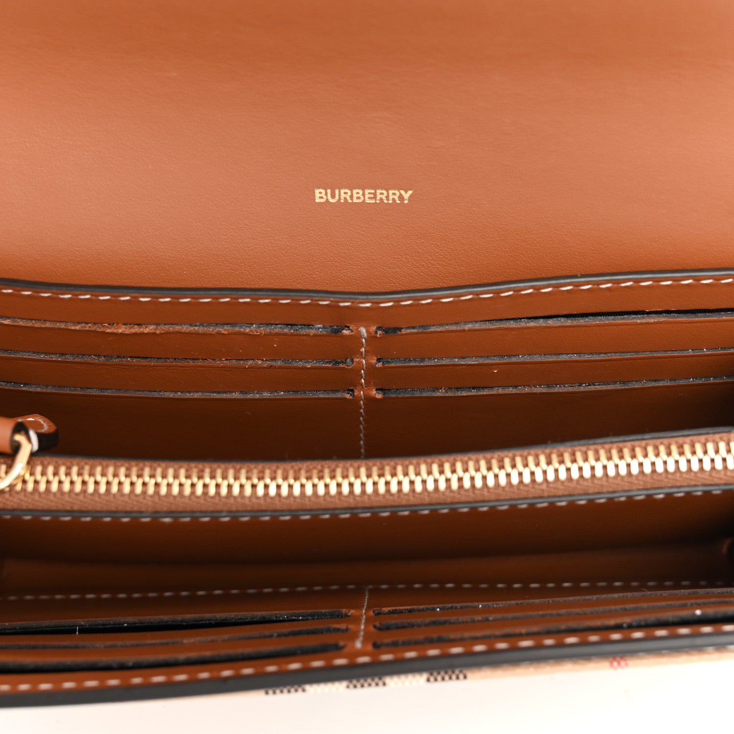Burberry Halton Vintage Check Continental Wallet Archive Beige 5 of 9