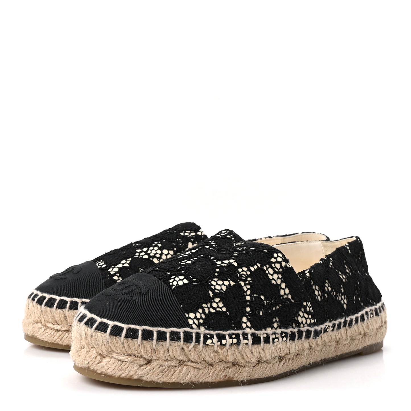 Lace CC Espadrilles 36 Black