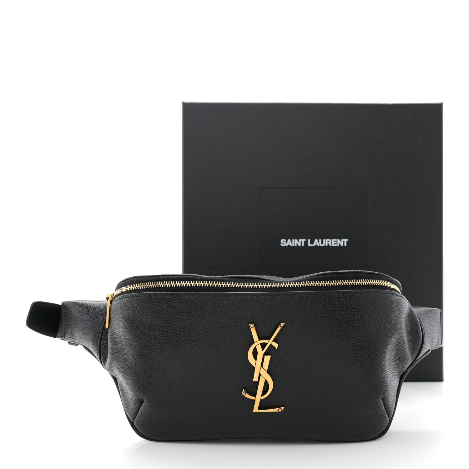 Saint Laurent Grain De Poudre Monogram Belt Bag Black 13 of 13
