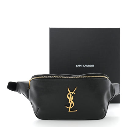 Saint Laurent Grain De Poudre Monogram Belt Bag Black 13 of 13