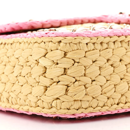 Chanel Raffia Chain Venice Beach Flap Bag Beige Pink 10 of 13