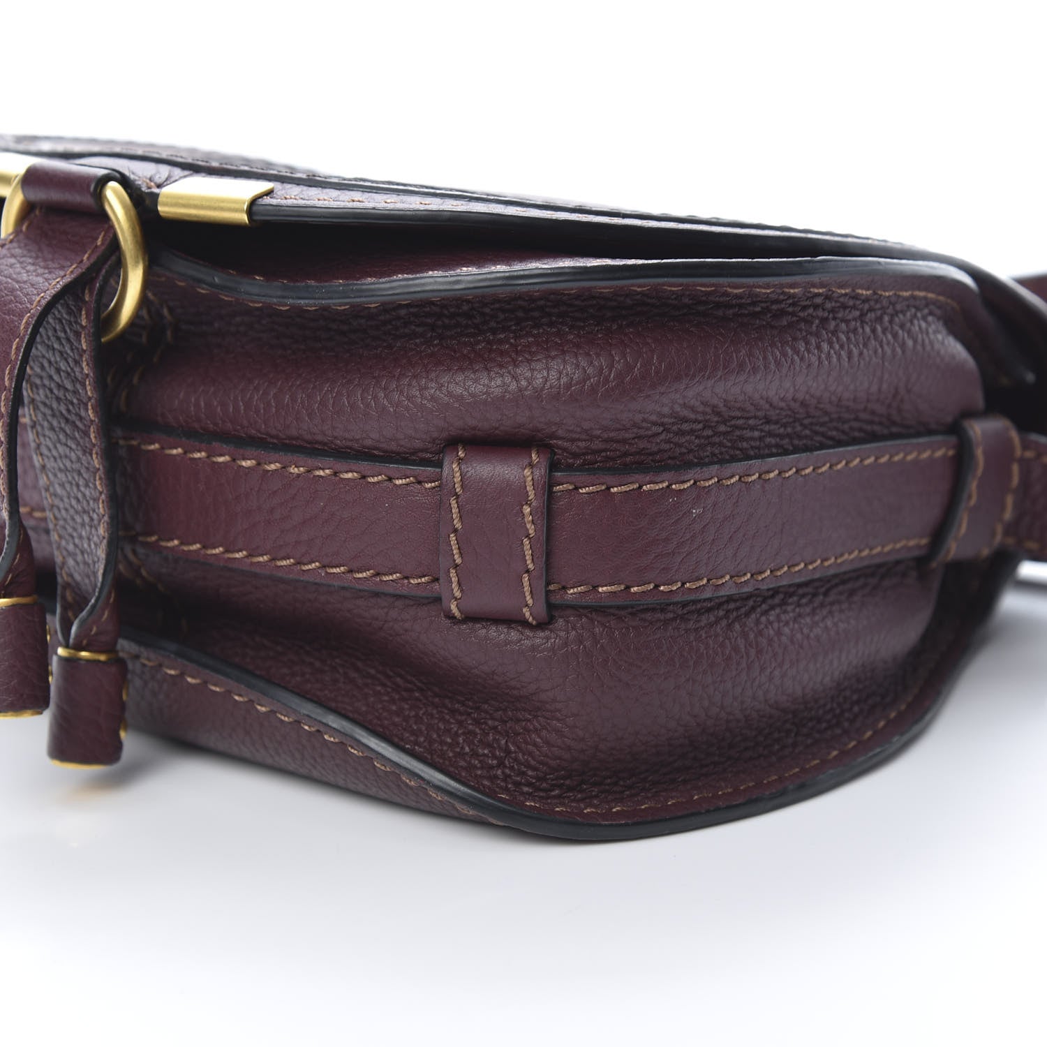 Chloe Calfskin Mini Marcie Round Crossbody Bag Dark Velvet 11 of 15
