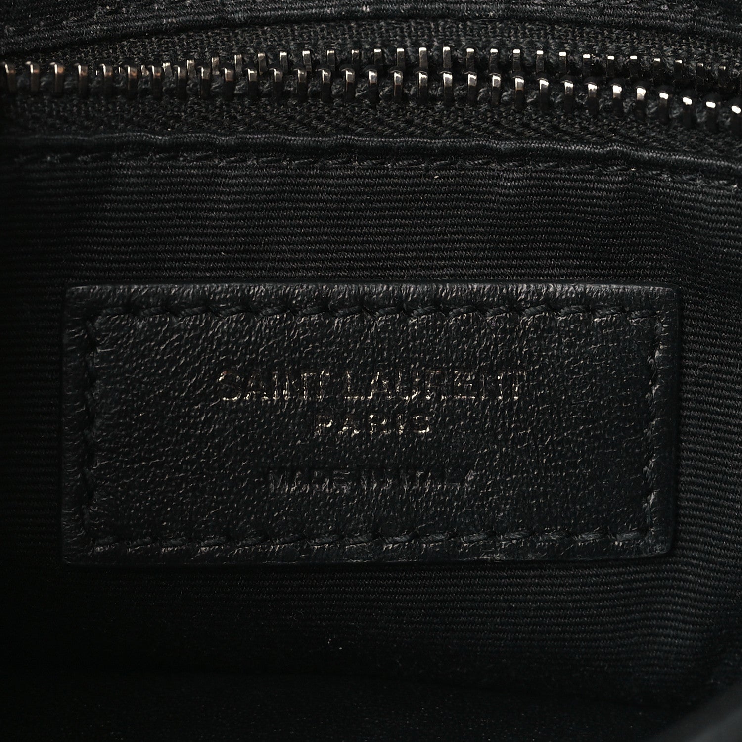 Saint Laurent Crinkled Calfskin Matelasse Monogram Niki Chain Wallet Black 6 of 13