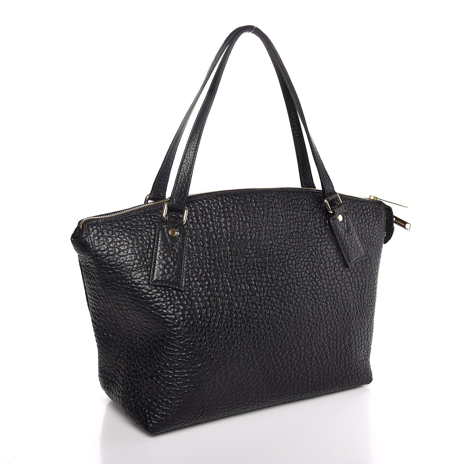 Burberry Signature Grain Calfskin Medium Welburn Tote Black 3 of 7