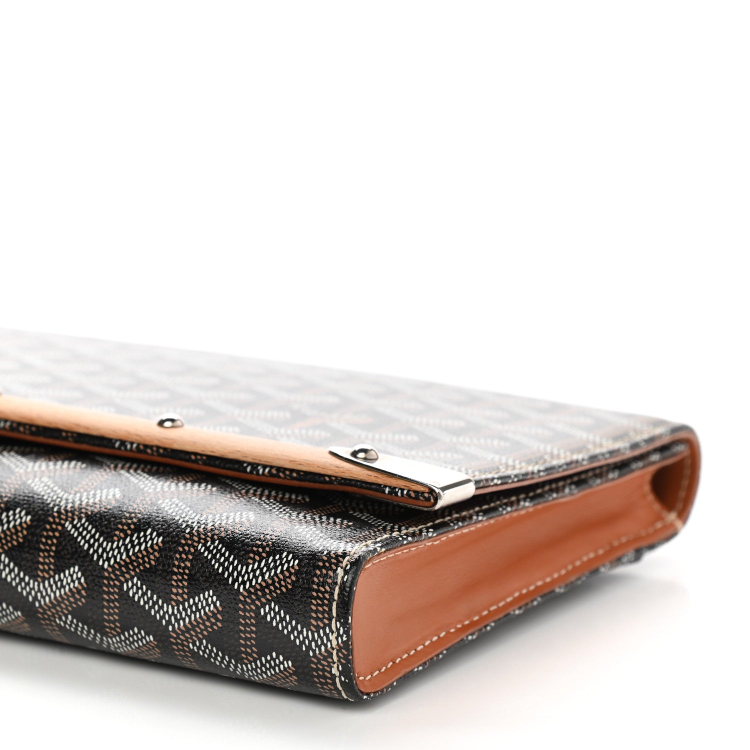 Goyard Goyardine Monte Carlo Bois Clutch Black 8 of 9