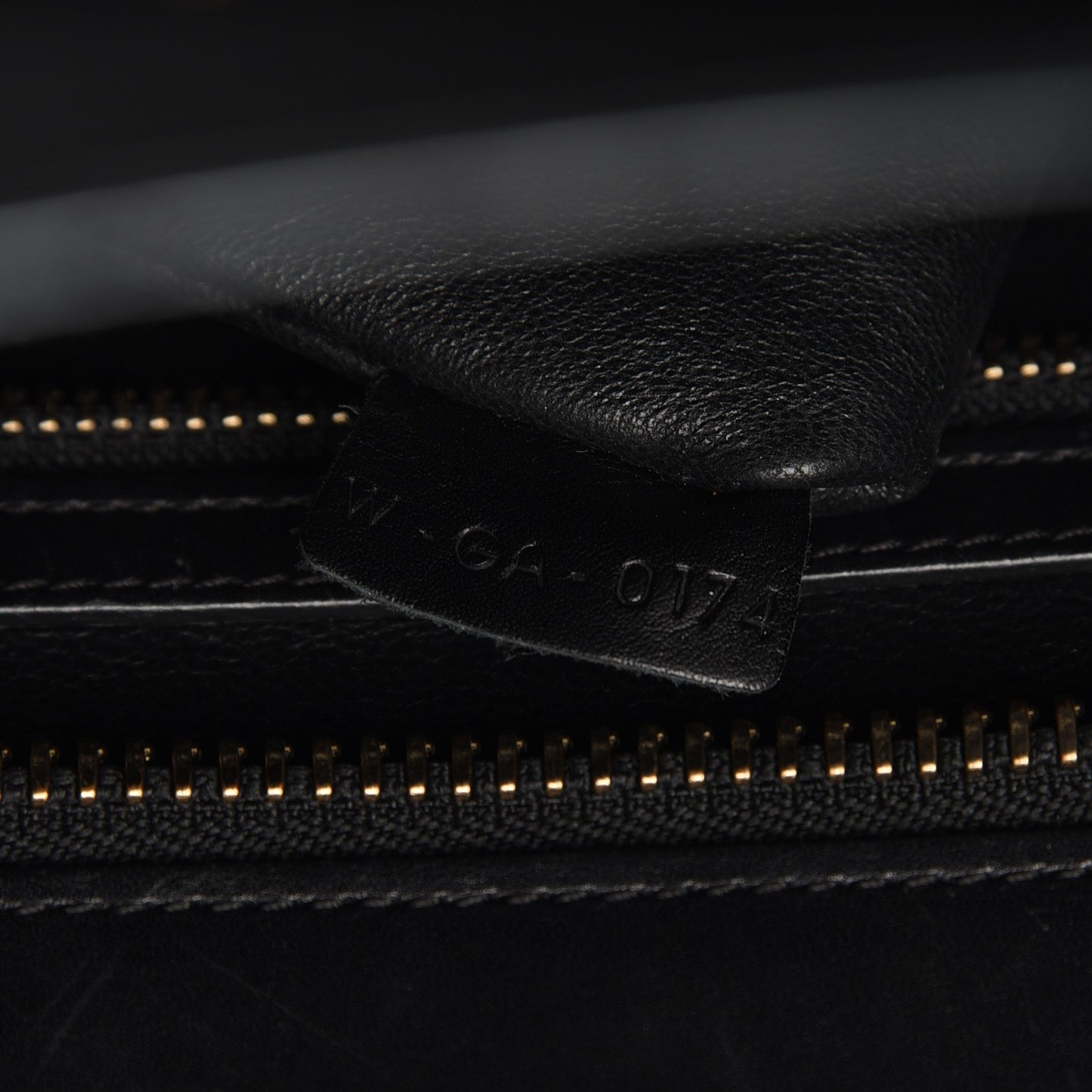 Calfskin Astrakhan Embossed Mini Luggage Black