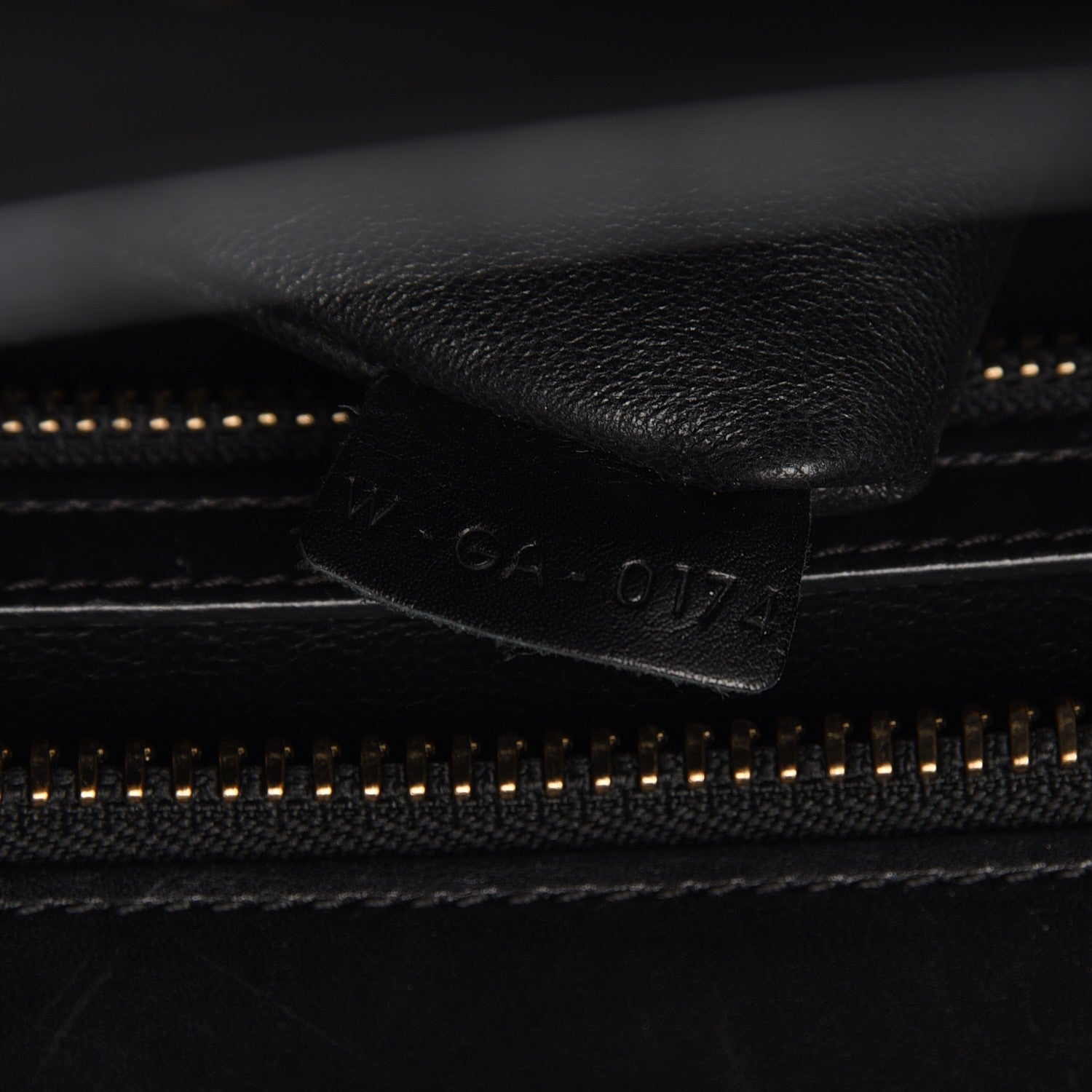 Celine Calfskin Astrakhan Embossed Mini Luggage Black 10 of 10