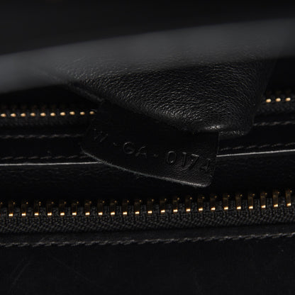 Celine Calfskin Astrakhan Embossed Mini Luggage Black 10 of 10