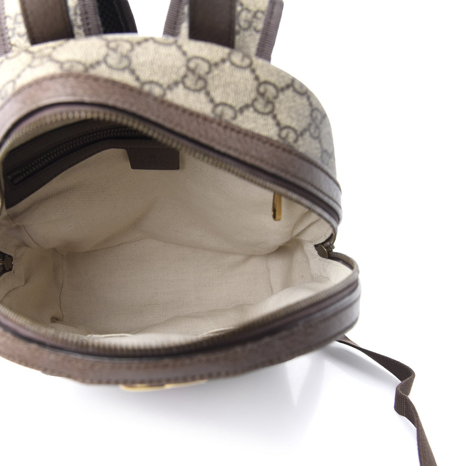 Gucci GG Supreme Monogram Calfskin Web Small Ophidia Day Backpack Beige Ebony New Acero 4 of 10