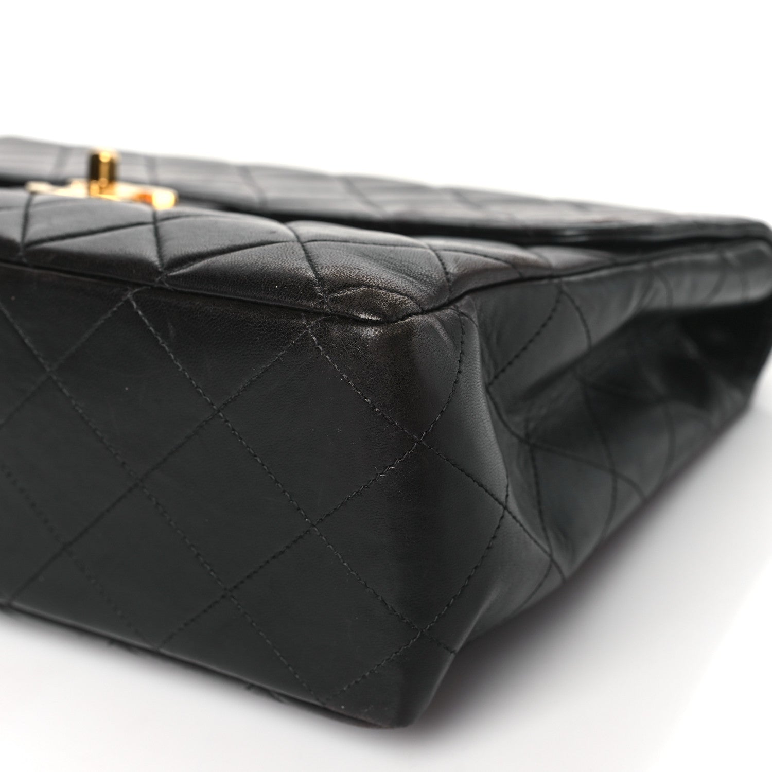 Chanel Lambskin Quilted XL Jumbo Single Flap Black 10 of 10