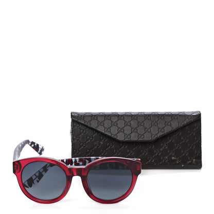 Gucci Acetate Web Round GG3763FS Sunglasses Red 7 of 7