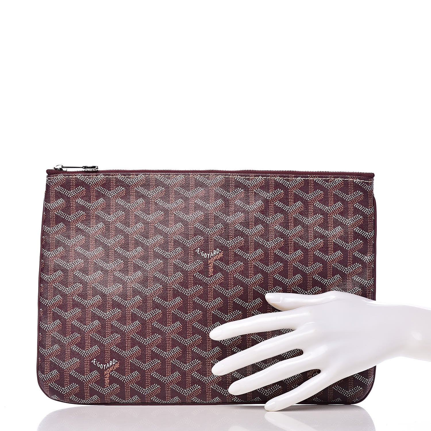 Goyard Goyardine Senat Pochette MM Burgundy 2 of 8