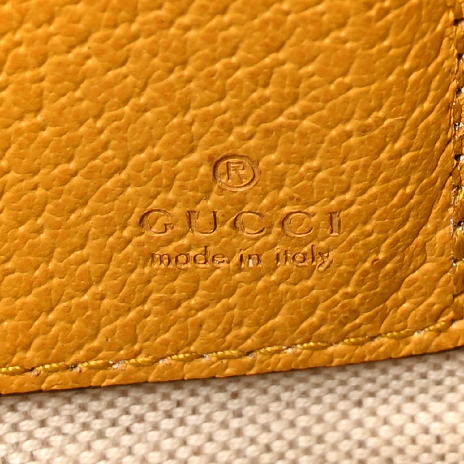 Gucci GG Supreme Monogram Neo Vintage Zip Wristlet Pouch Beige New Acero Crop 6 of 6