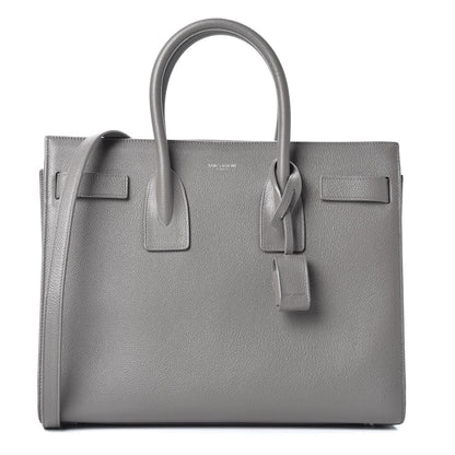 Saint Laurent Grained Calfskin Small Sac De Jour Fog 1 of 9
