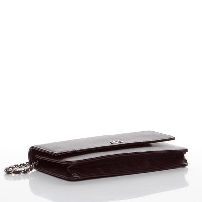 Chanel Caviar Sevruga Wallet On Chain WOC Plum 4 of 8