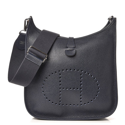 Hermes Taurillon Clemence Evelyne III PM Bleu Nuit 1 of 17