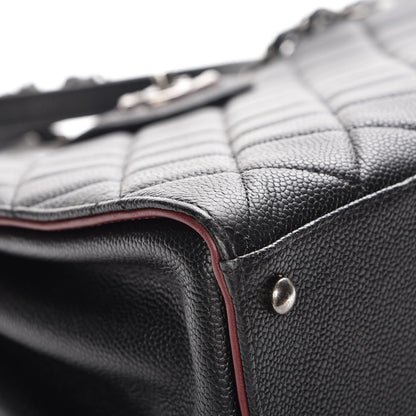 Chanel Caviar Quilted Large CC Accordion Shopping Bag Black 11 of 11