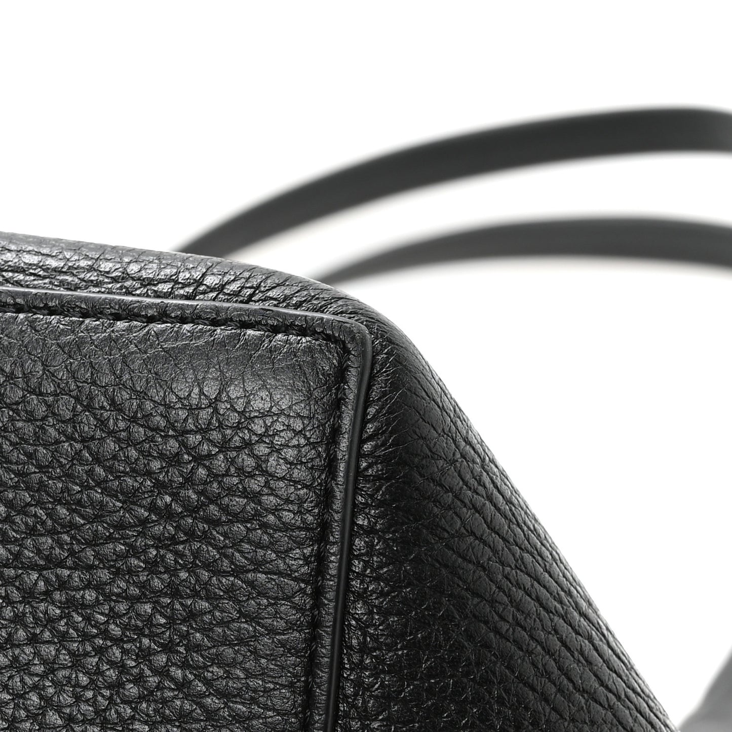Grained Calfskin Park Tote Three Black