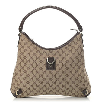Gucci Monogram Large Abbey D Ring Hobo Dark Brown 1 of 6