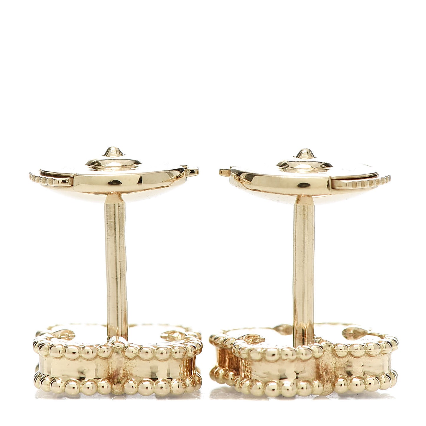 18K Yellow Gold Black Onyx Sweet Alhambra Earrings