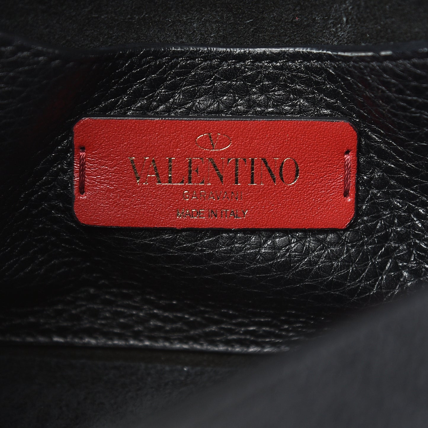 Pebbled Calfskin Mini Rockstud Crossbody Bag Black