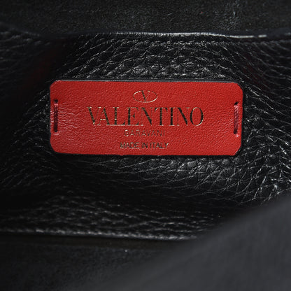 Valentino Garavani Pebbled Calfskin Mini Rockstud Crossbody Bag Black 6 of 9